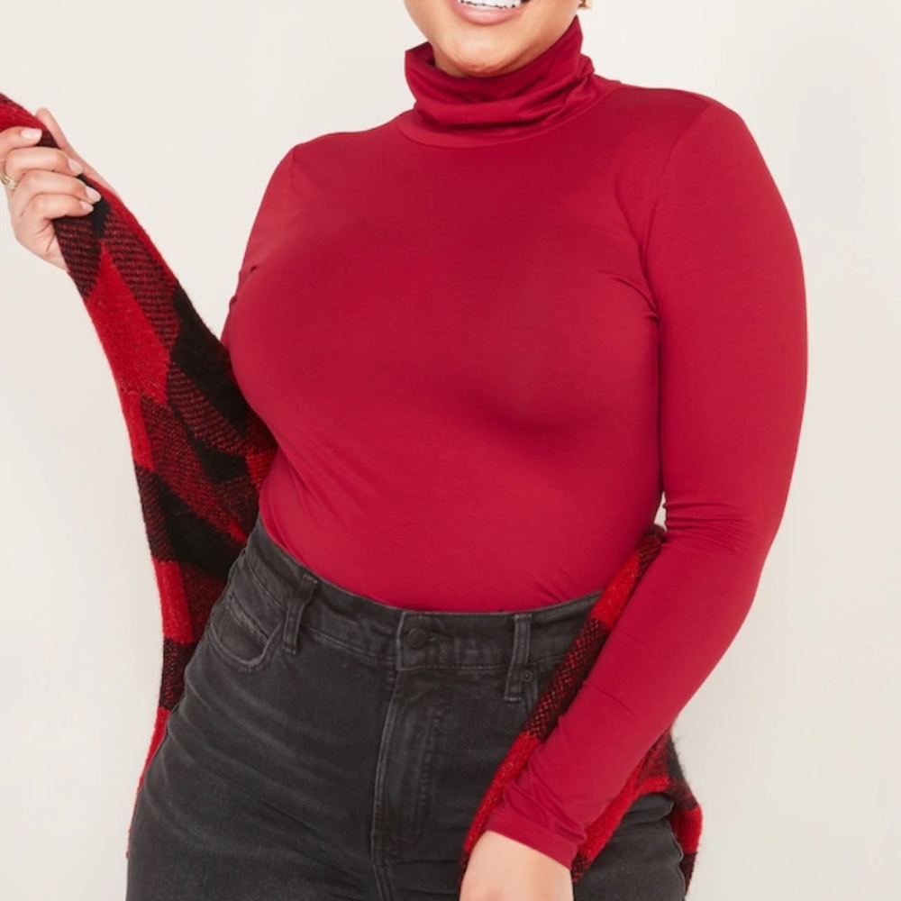 Old Navy Slim-Fit Red Turtleneck